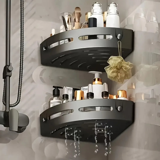 1/2pcs Bathroom No-Drill Wall Shelf Adhensive Shower Caddy Storage Rack Storage Shelf Towel Holder Shelves for Bathroom