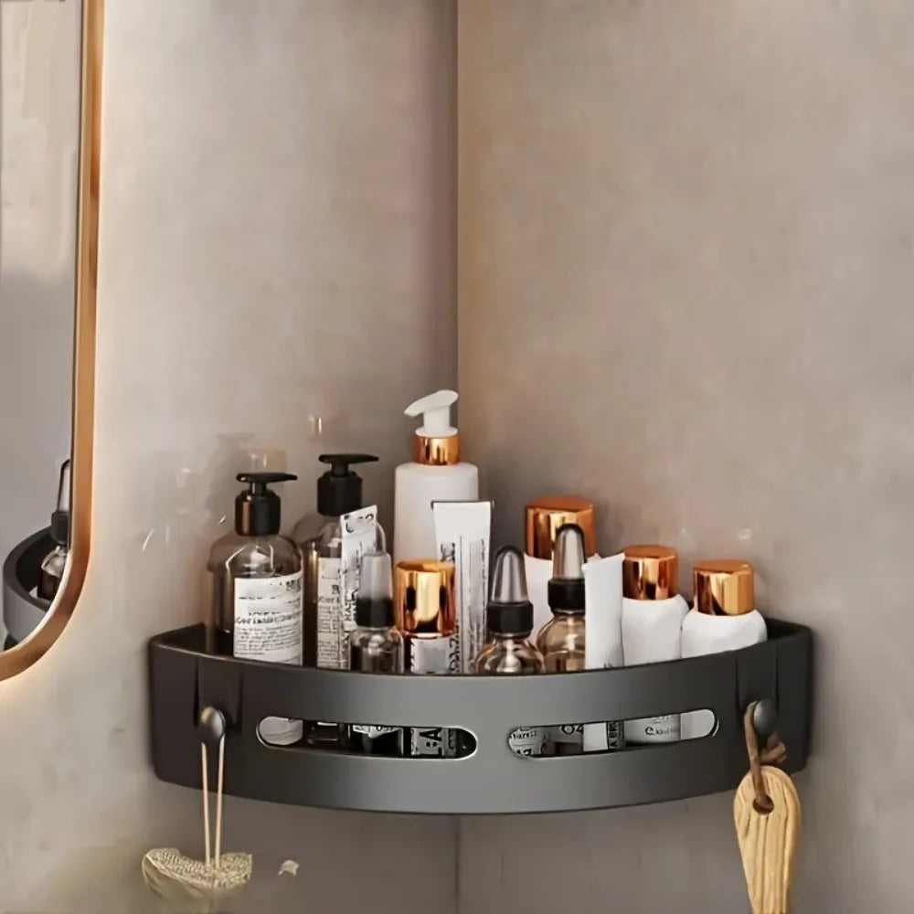 1/2pcs Bathroom No-Drill Wall Shelf Adhensive Shower Caddy Storage Rack Storage Shelf Towel Holder Shelves for Bathroom